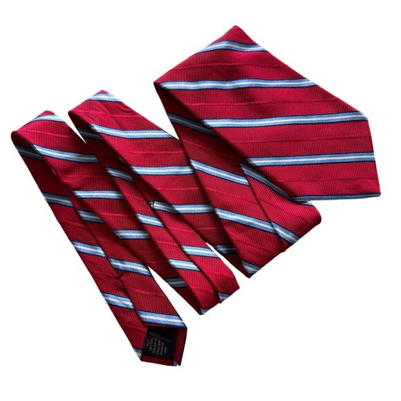 Brooks Brothers vintage silk/cotton twill heavyweight power stripe tie 4” w - Picture 4 of 4